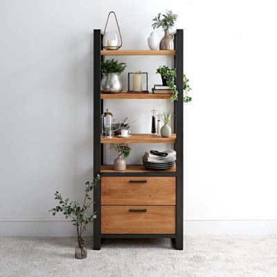 Industrial Bookcase With Drawers
