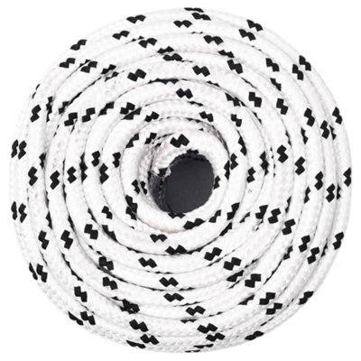 Industrial Braided Boat Rope White 10 mmx25 m Polyester