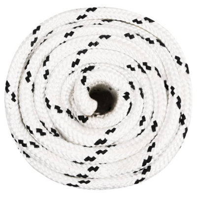 Industrial Braided Boat Rope White 20 mmx100 m Polyester