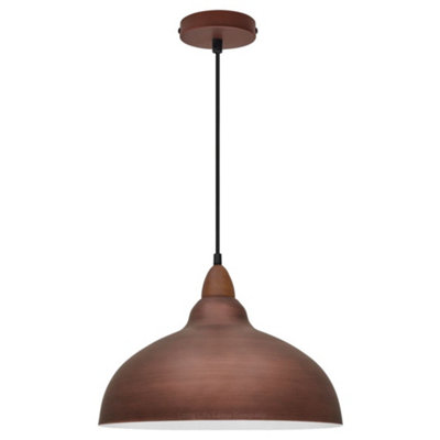 Industrial Ceiling Rustic Copper Pendant Light Barn Lamp Shade H3128