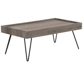 Industrial Coffee Table Grey Wood WELTON
