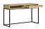 Industrial Console Dressing Table 1 Drawer Metal & Oak Effect Rustic Loft Gamla