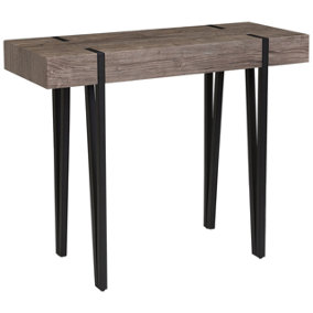 Industrial Console Table Dark Wood ADENA
