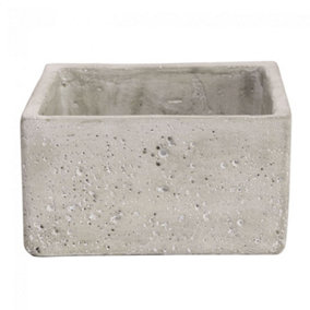 Industrial Design Cement Square Planter. (H9 cm) No Drainage Holes