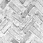Industrial Distressed Herringbone Brick Grey Textured 3D Effect Wallpaper 174502