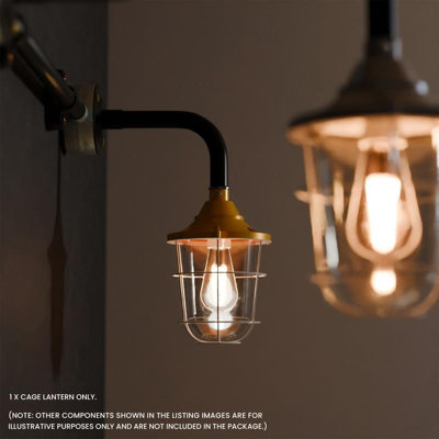 Industrial Fisherman Caged Style Conduit Pipe Light Shade 3/4