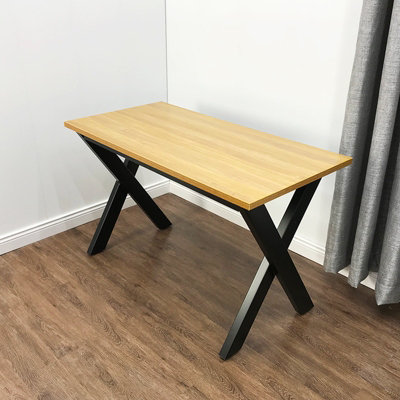 Industrial Furniture Legs Black X Iron Table Legs,2PCS,H40 cm