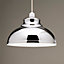 Industrial Hanging Pendants Non Electric Light Shades in Chrome Metallic Finish