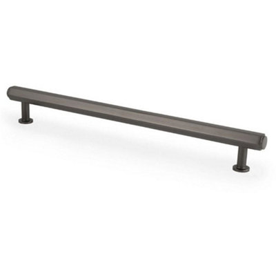 Industrial Hex T Bar Pull Handle - Dark Bronze 224mm Centres Kitchen Cabinet