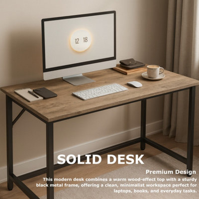 Industrial Large 120CM Wide Computer Desk For Home Office Workstation