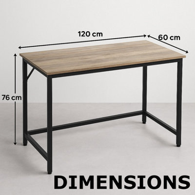 Industrial Large 120CM Wide Computer Desk For Home Office Workstation