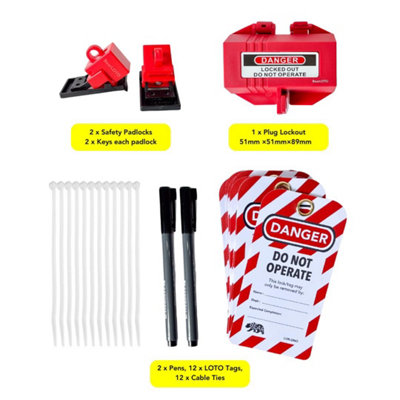 Industrial Lockout Tagout Kit (Loto) - Complete Safety Compliance Set ...