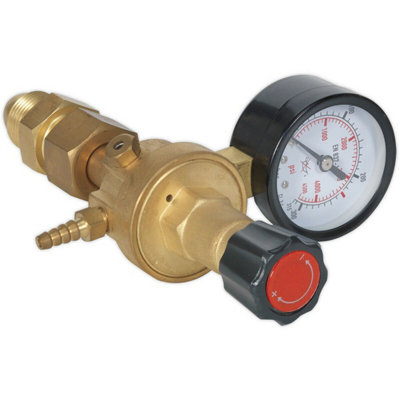Industrial MIG Gas Regulator with Gauge 4bar Max. Pressure MIG Welding DIY at B&Q