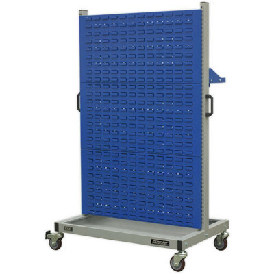 Industrial Mobile Storage System with Shelf - 960 x 640 x 1605mm - Four Castors