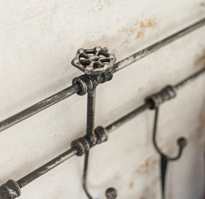 Industrial Pipe Wall Mounted Coat Rack - 5