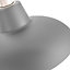 Industrial Retro Designed Matt Grey Curved Metal Ceiling Pendant Light Shade