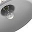 Industrial Retro Designed Matt Grey Curved Metal Ceiling Pendant Light Shade