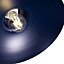 Industrial Retro Designed Matt Midnight Blue Curved Metal Ceiling Pendant Shade