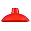 Industrial Retro Designed Matt Vibrant Red Curved Metal Ceiling Pendant Shade