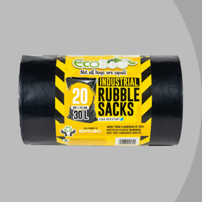 Industrial Rubble Sacks 20 Black