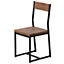 Industrial Set of 6 Dining Chairs LAREDO