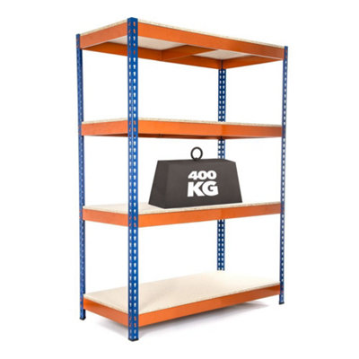 Industrial Shelving Racking 4 Levels 1800mm H x 1200mm W x 450mm D Heavy Duty