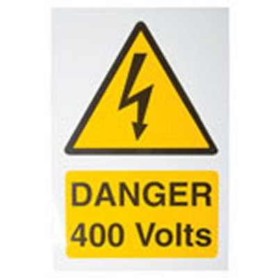 Industrial Signs 400 V Rigid Self Adhesive Danger Sign Is5101Rp