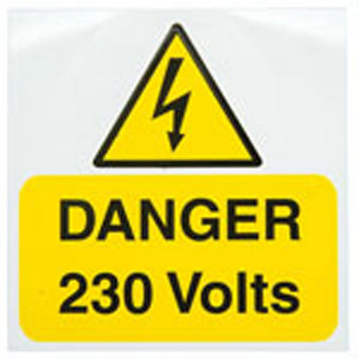 Industrial Signs Danger Sign 230 V Rigid Self Adhesive Label Is1705Rp