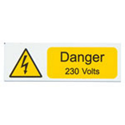 Industrial Signs Danger Sign 230 V Rigid Self Adhesive Label Is1805Rp