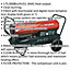 Industrial Space Warmer - Paraffin / Kerosene / Diesel Heater - 175000 Btu/hr