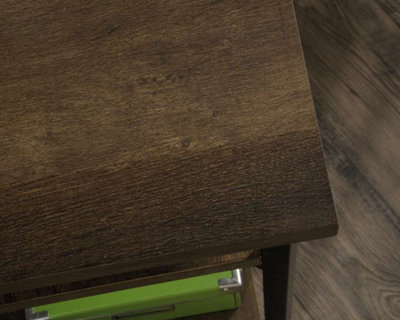 Industrial Style L-Shaped Desk Smoked Oak