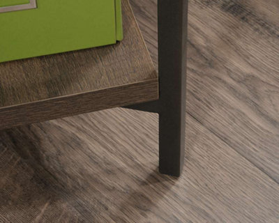 Industrial Style L-Shaped Desk Smoked Oak