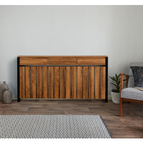 Industrial Style Large Radiator Cover with Drawers