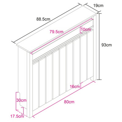 Industrial Style Mini Radiator Cover with Drawer - 7