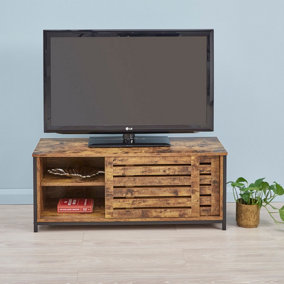 Industrial Style TV Stand With Storage