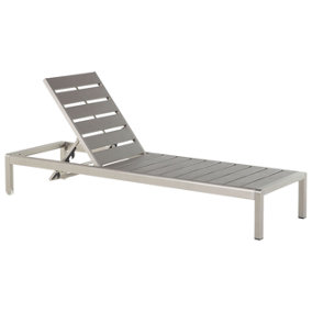 Industrial Sun Lounger Metal Grey NARDO