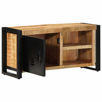 Picture of Industrial TV Cabinet 80x30x40 cm Solid Rough Wood Mango