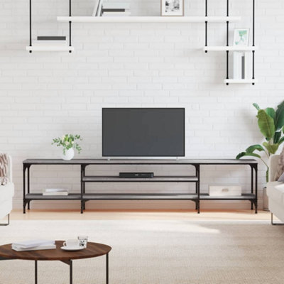 Picture of Industrial TV Cabinet Grey Sonoma 201x35x45 cm Engineered Wood&Iron