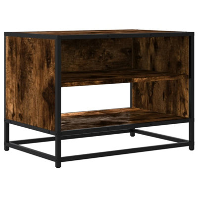Industrial TV Cabinet Smoked Oak 61x40x46 cm Engineered Wood and Metal