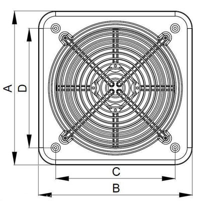 Industrial White Commercial Extractor Fan 200mm / 240V / 405m3/h