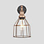Industville Brooklyn Rusty Cage Wall Light, 6 Inch, Cone, Copper Holder