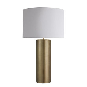 Pillar Geometric Cone Table Lamp - Brass - Industville