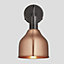 Industville Sleek Cone Wall Light, 7 Inch, Copper, Pewter Holder