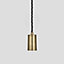 Industville Sleek Edison Pendant, 1 Wire, Brass
