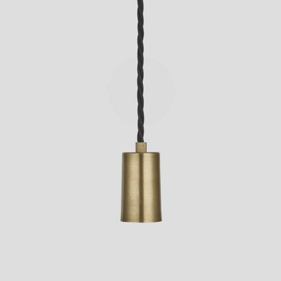 Industville Sleek Edison Pendant, 1 Wire, Brass