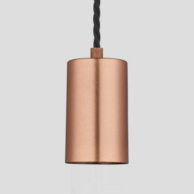 Industville Sleek Large Edison Pendant, 1 Wire, Copper