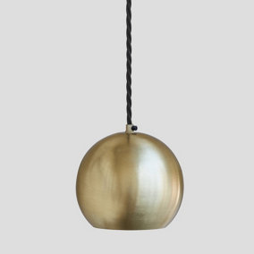 Industville The Globe Collection Pendant, 1 Wire, Brass