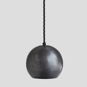 Industville The Globe Collection Pendant, 1 Wire, Pewter
