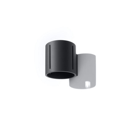 Inez Aluminium Black 1 Light Classic Wall Light