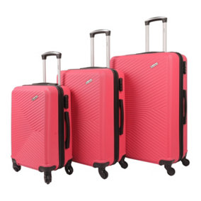 Infinity Hard Shell 3 Piece Luggage Set - Pink